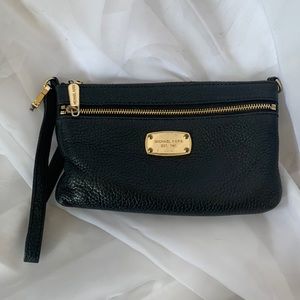 Michael Kors black leather hand bag
